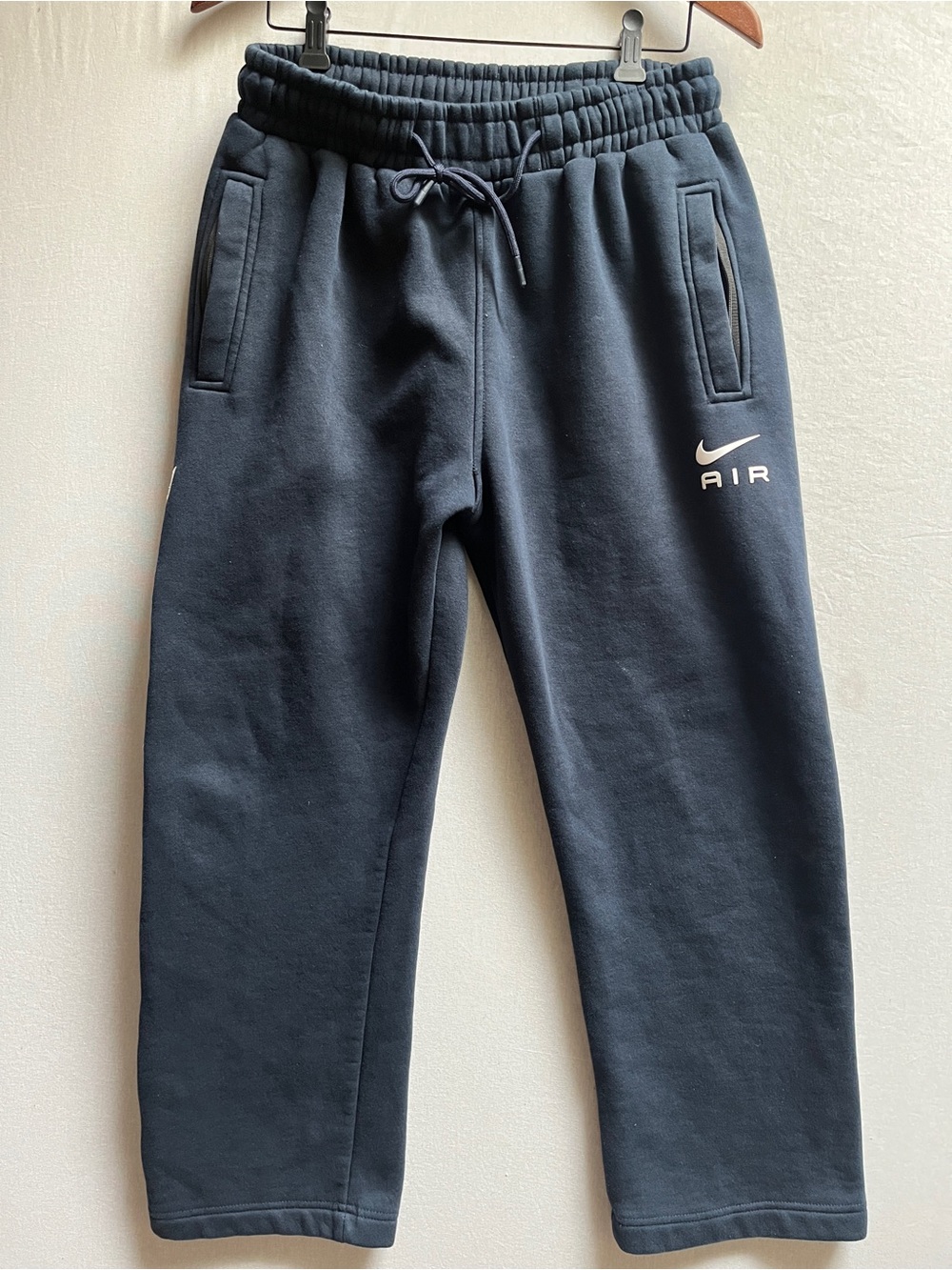 Nike Air Heavyweight Fleece Joggers Pants L - Block Letter Embroidered - Picture 2 of 12